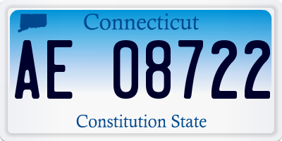CT license plate AE08722