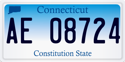 CT license plate AE08724
