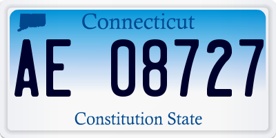 CT license plate AE08727