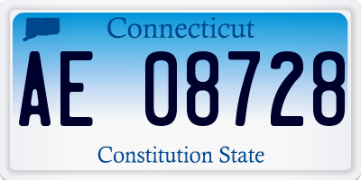 CT license plate AE08728
