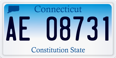 CT license plate AE08731