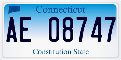 CT license plate AE08747