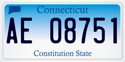 CT license plate AE08751