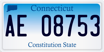 CT license plate AE08753