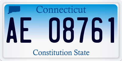 CT license plate AE08761