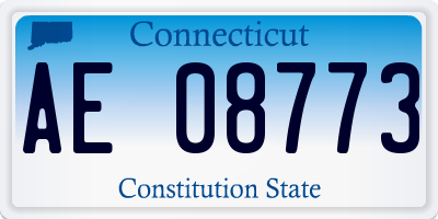 CT license plate AE08773