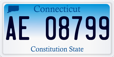 CT license plate AE08799