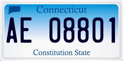 CT license plate AE08801