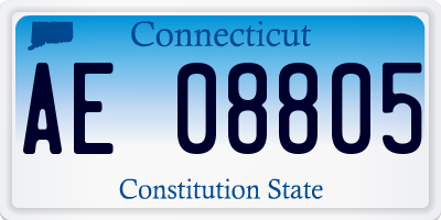 CT license plate AE08805