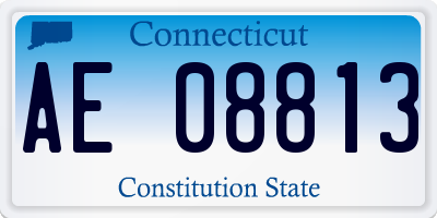 CT license plate AE08813