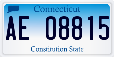 CT license plate AE08815