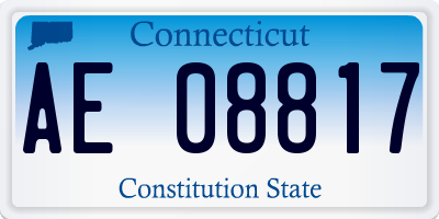 CT license plate AE08817