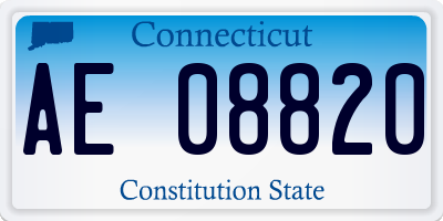 CT license plate AE08820