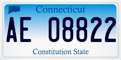 CT license plate AE08822
