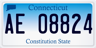 CT license plate AE08824