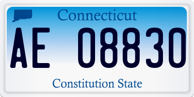 CT license plate AE08830