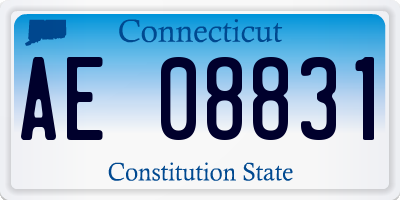 CT license plate AE08831