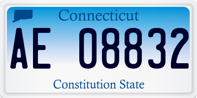 CT license plate AE08832