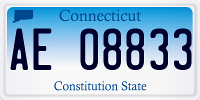 CT license plate AE08833