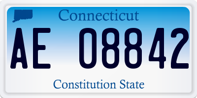 CT license plate AE08842