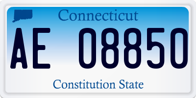CT license plate AE08850