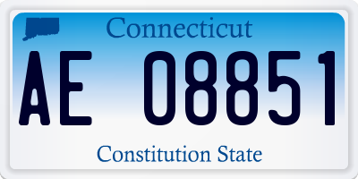 CT license plate AE08851