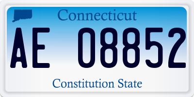CT license plate AE08852