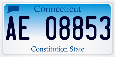 CT license plate AE08853