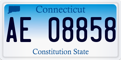 CT license plate AE08858