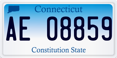 CT license plate AE08859