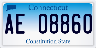 CT license plate AE08860