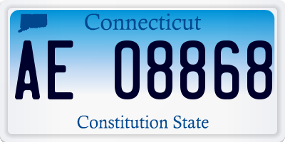 CT license plate AE08868