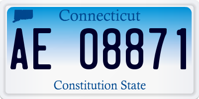 CT license plate AE08871