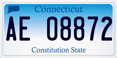 CT license plate AE08872