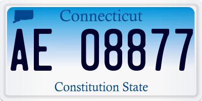 CT license plate AE08877