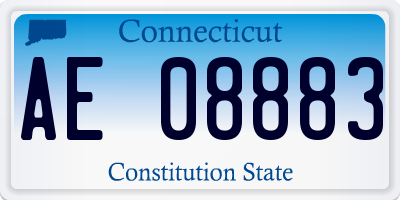 CT license plate AE08883