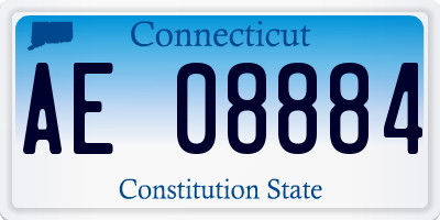 CT license plate AE08884