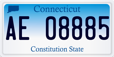 CT license plate AE08885