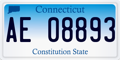 CT license plate AE08893
