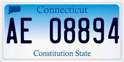 CT license plate AE08894