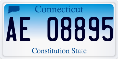 CT license plate AE08895
