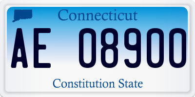 CT license plate AE08900