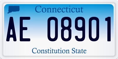 CT license plate AE08901