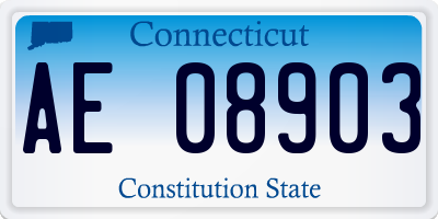 CT license plate AE08903