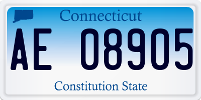 CT license plate AE08905