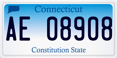 CT license plate AE08908