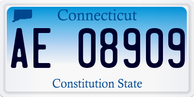 CT license plate AE08909