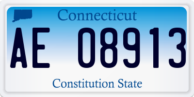 CT license plate AE08913