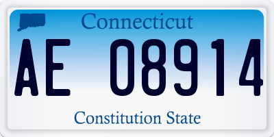 CT license plate AE08914