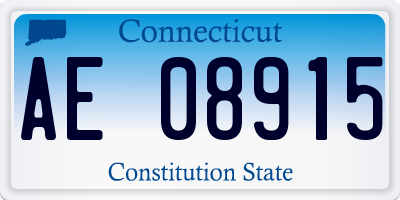 CT license plate AE08915